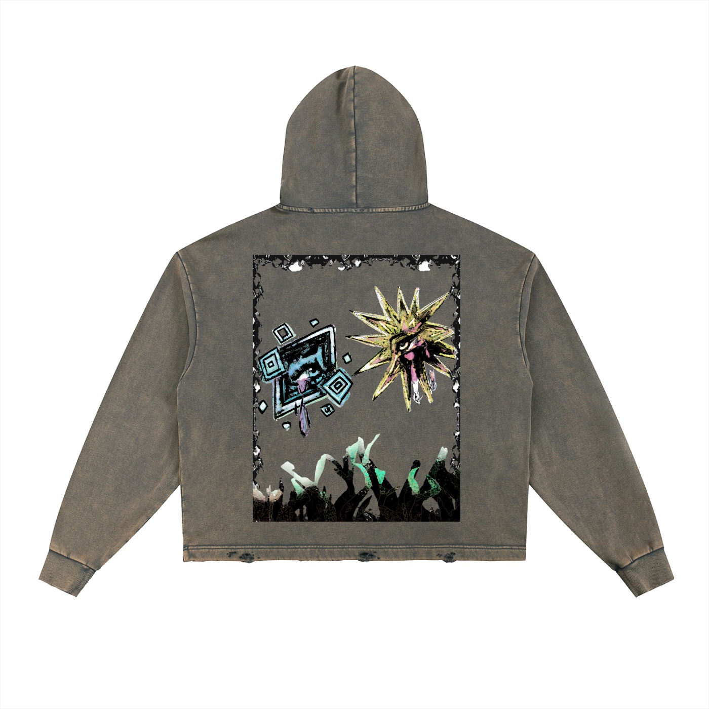 CRY ME A RIVER - Frayed Vintage Hoodie